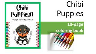 Chibi Puppies Coloring Book for Kids