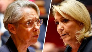 Passe d'armes entre Elisabeth Borne & Marine Le Pen à l'Assemblée : 