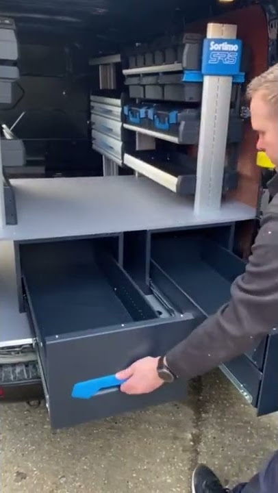 SR5 with under floor drawers . Transit Custom Van Racking System.