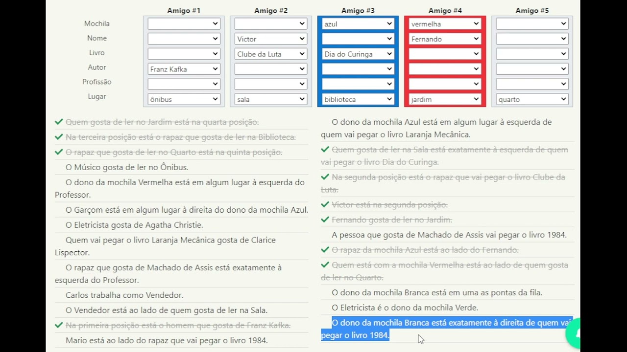 Biblioteca da Escola - Problemas de Lógica - Geniol