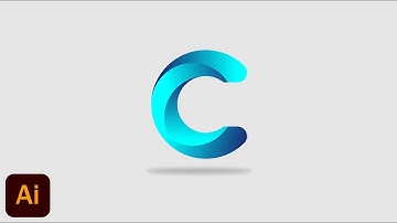 Letter C Gradient Logo Design. Adobe Illustrator Tutorial.