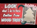 LOOK what I do with these DOLLAR TREE WOOD TREES| Really COOL & EASY
