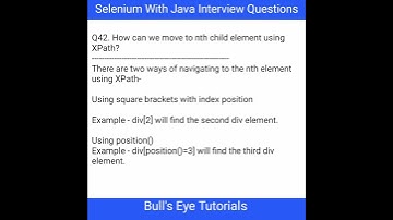 How can we move to nth child element using xpath | Automation Testing | #shorts #selenium #java