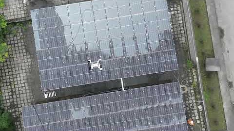 Phicleaner cleans rooftop. Solar panel clean robot,100% autonomous without remote controller.