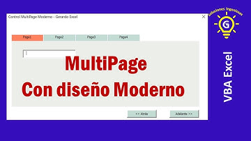 Control MultiPage diseño Moderno ✅ y fácilmente personalizable | Controles Formularios VBA Excel