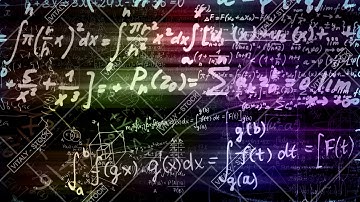 The abstract mathematical formulas moves in the virtual space