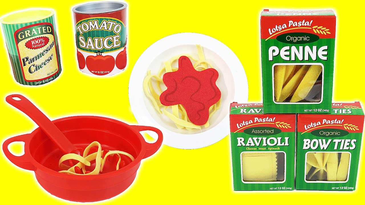 Kitchen Toys for Children Learn to Cook Pasta YouTube