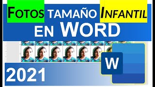 FOTOS TAMAÑO INFANTIL WORD