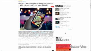 Lenovo s LePhone S2 hands on picture and specs