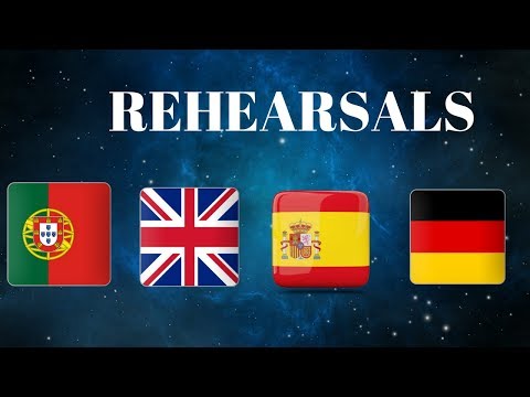 Eurovision 2018 Rehearsals - Portugal, United Kingdom, Spain & Germany (Press Center)