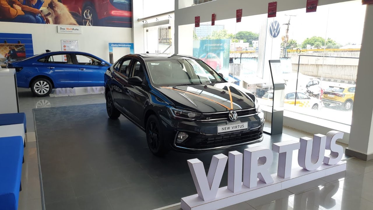 Volkswagen Virtus GT and Non GT Variant Rising Blue & Carbon Steel