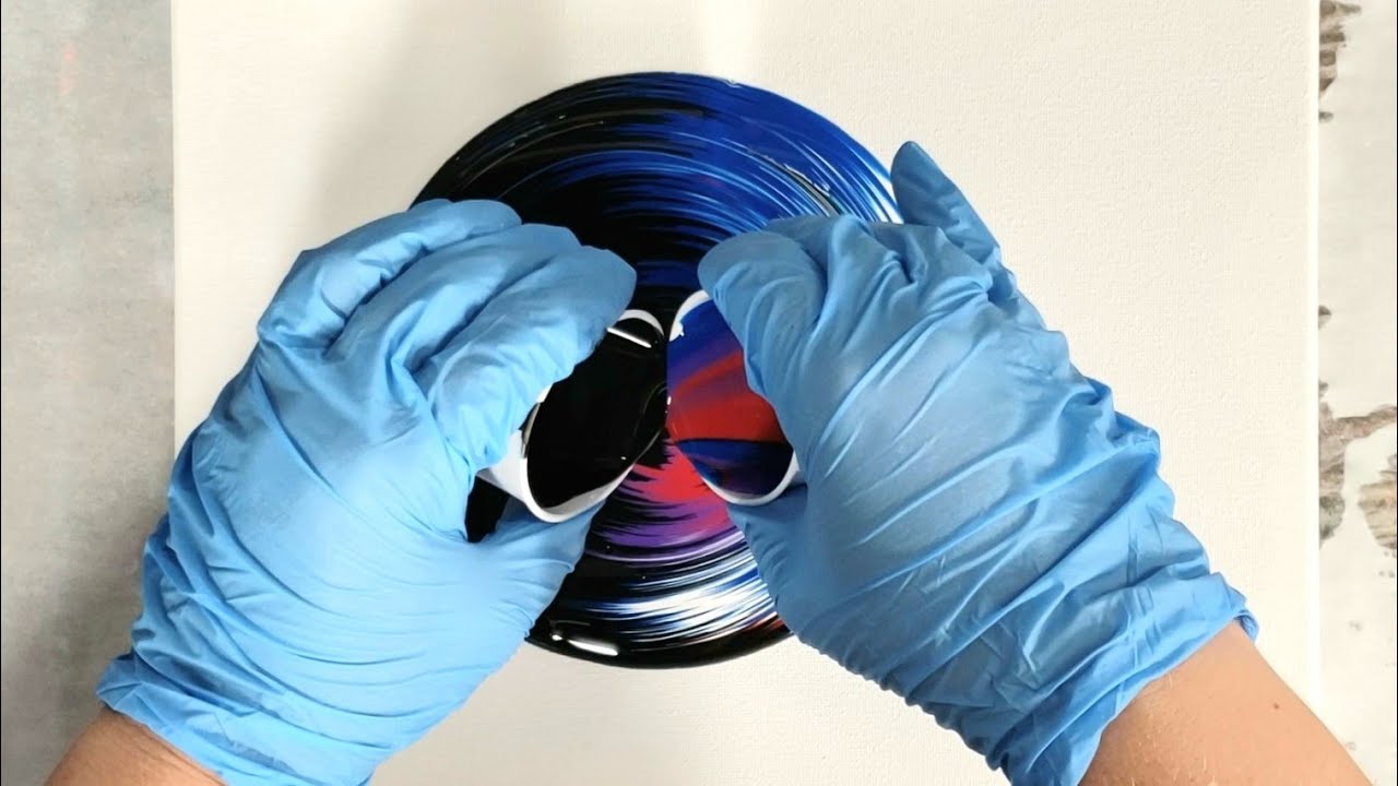 Acrylic Pour Kiss Technique with Artist's Loft Ready-Mixed Pouring Paint