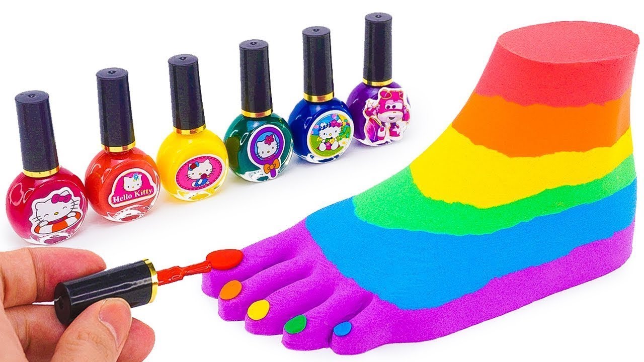 Satisfying Video | DIY How to Make Rainbow Foot Slime Pool from Wonderful Slime Colors ASMR Video