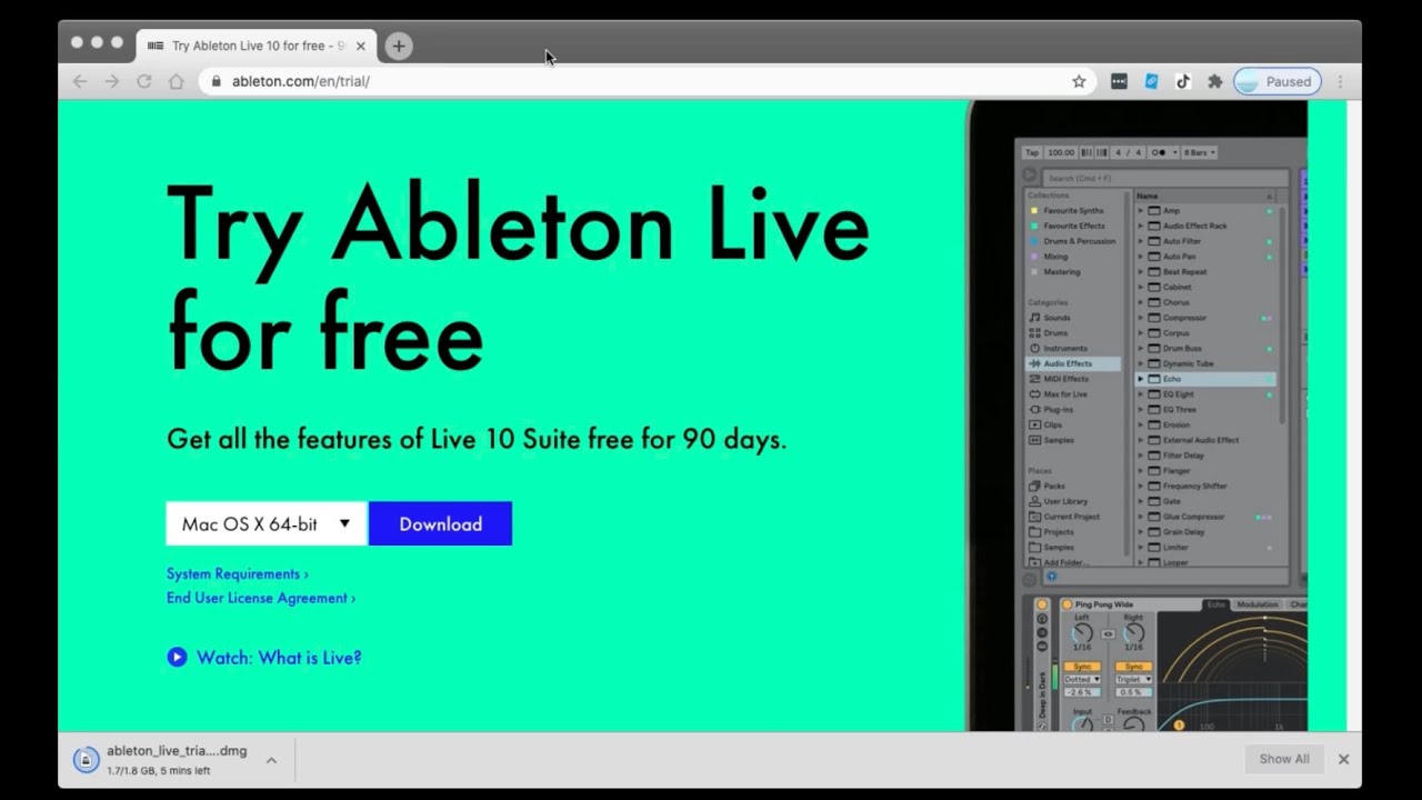 Ableton Live. How to import and use Loops from Apple Garage Band without conversion