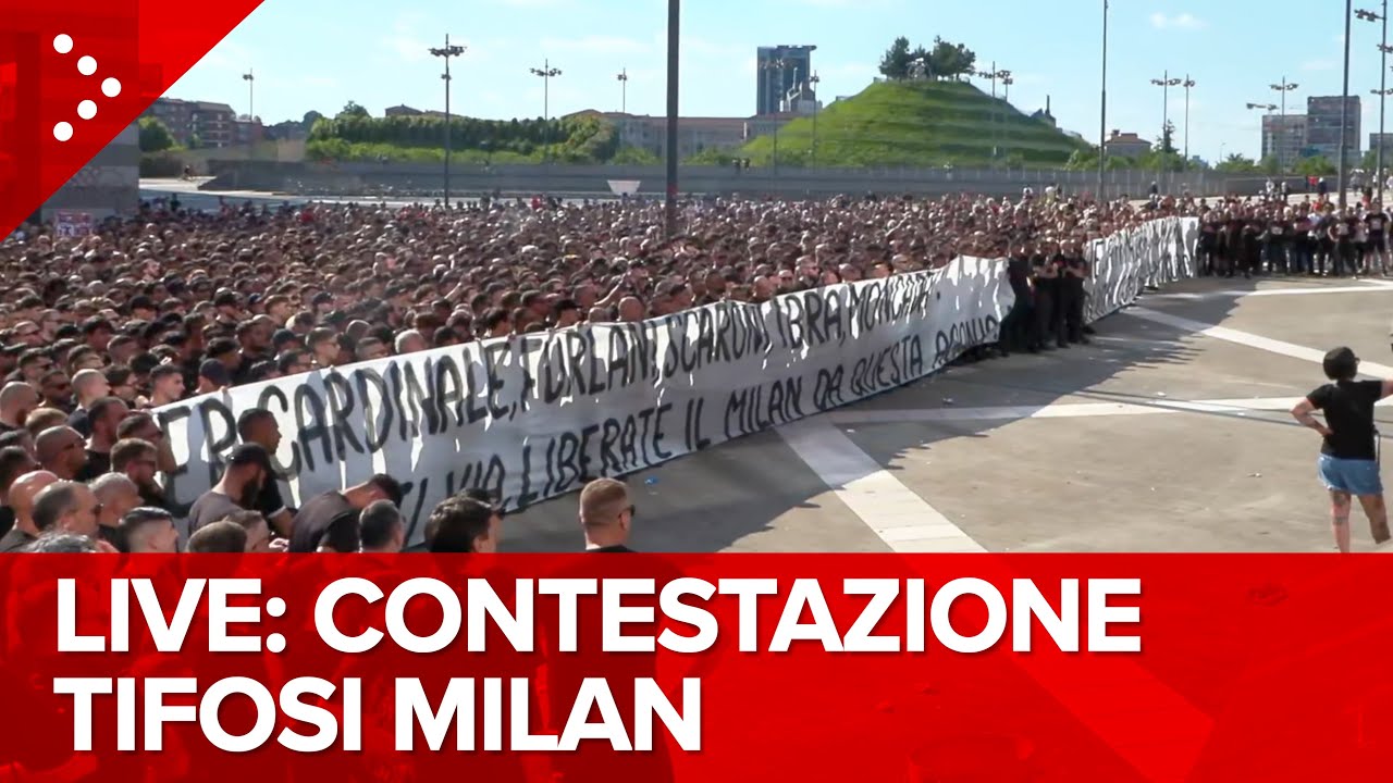 LIVE Protesta tifosi del Milan contro la società: diretta video