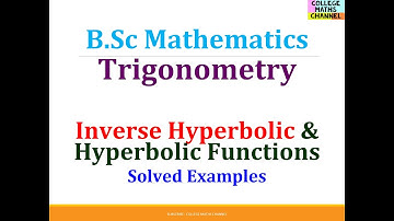 Trigonometry in Tamil-Hyperbolic functions and Inverse Hyperbolic functions-Solved Examples in Tamil