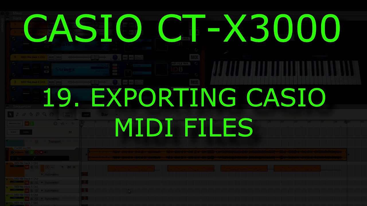 Casio CT-X3000 - 19. Exporting CT-X MIDI Files - YouTube