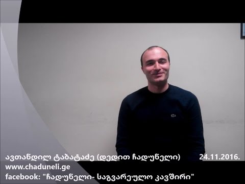 ავთანდილ ტაბატაძე - მიმართვა ჩადუნელებს 24.11.2016. Chaduneli. ჩადუნელი.