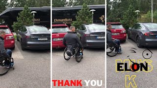 Handicapped Tesla Owner " Thanks " Elon Musk for this Secret Feature with his Car