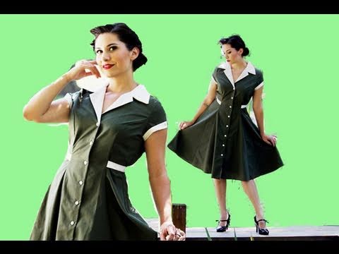 Heartbreaker Fashion Diner Dress Review - Aubrey London - 1950's Pin Up Hair Makeup