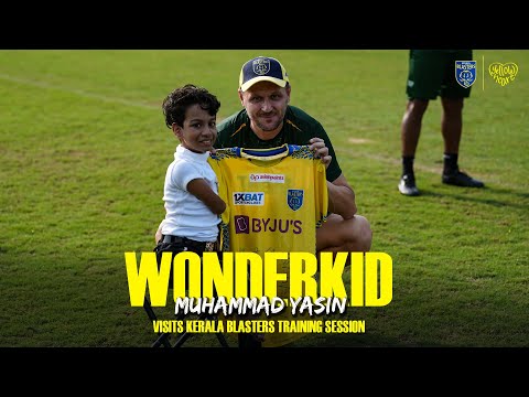 Wonder Kid Muhammad Yasin visits Kerala Blasters training session | Yellow Heart 💛 | KBFC