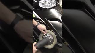 How to Buff Irregular Contours w/o Burning Through  #shorts #snowmobile #autobodypaint