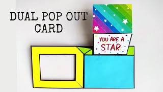 dual pop out card | diy school projects ideas | explosion box ideas