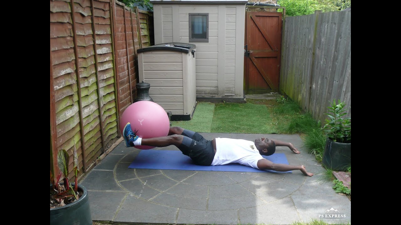 Swiss Ball Supine Straight Leg Raise YouTube