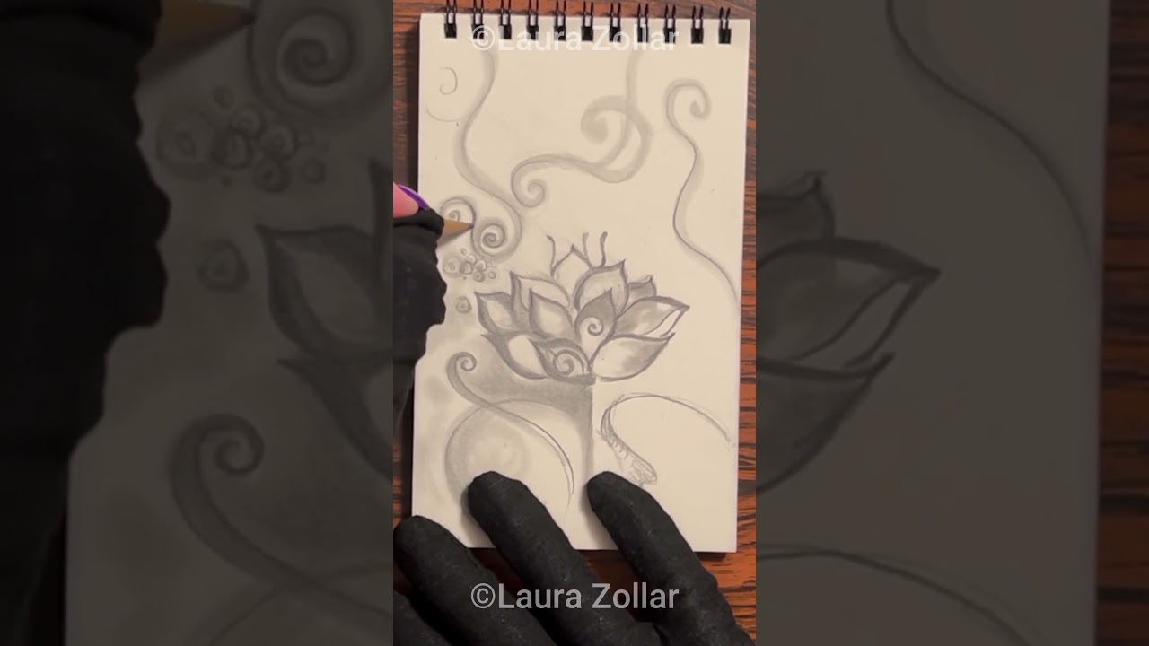 🪷 Lotus Flower 🪷 Drawing Short ✨ Laura Zollar Artist