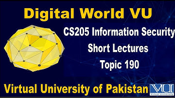 CS205 Information Security Short Lectures Topic N0 190