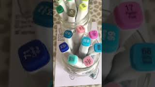 Doodles with stickers part 1 Color: blue #shorts