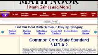How to Find Common Core State Standard (CCSS) Math Games on MathNook