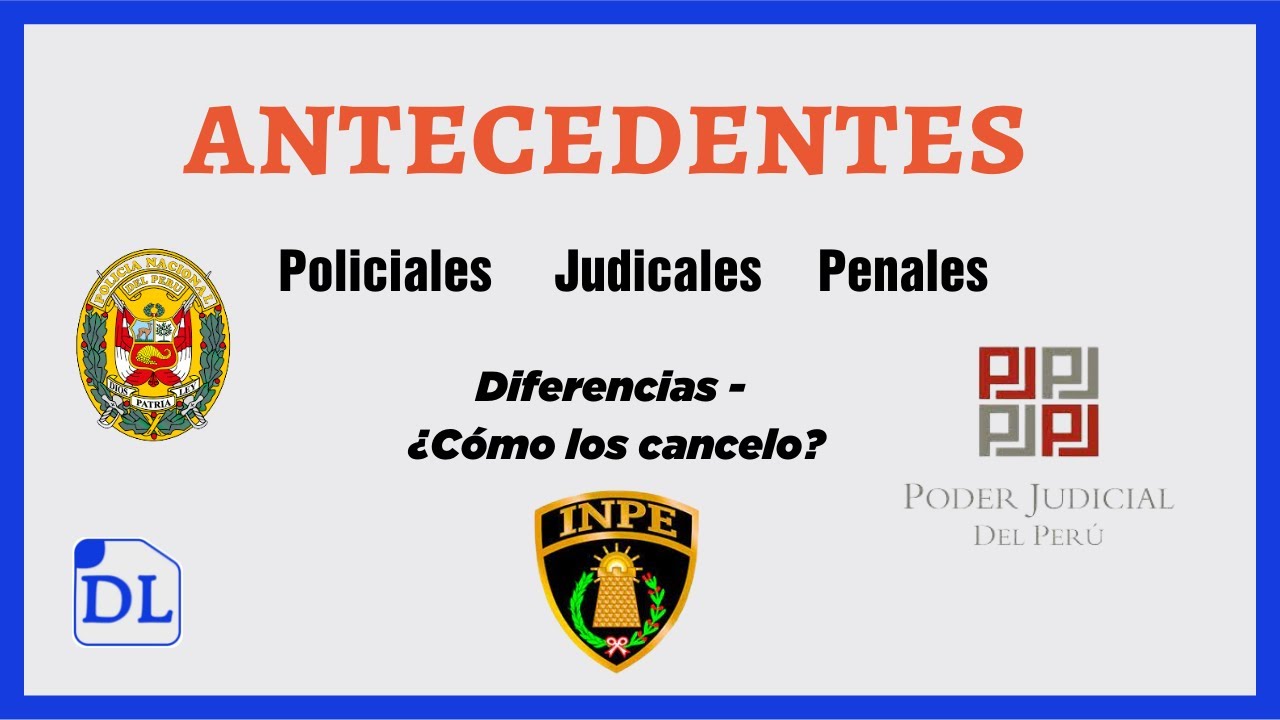 Que son los antecedentes penales