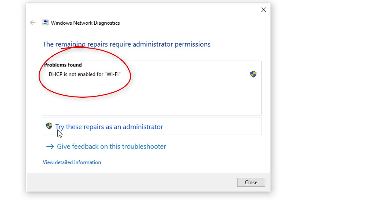 DHCP Is Not Enabled For WIFI In Windows 10 YouTube