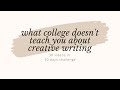 What college doesnt teach you about creative writing  what it means to be a full time writer