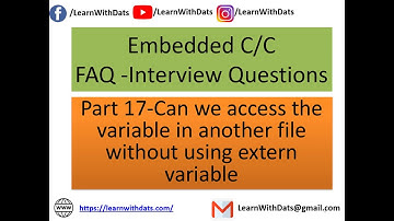 Can we Access Variables without using extern keyword  | Embedded C Interview Questions