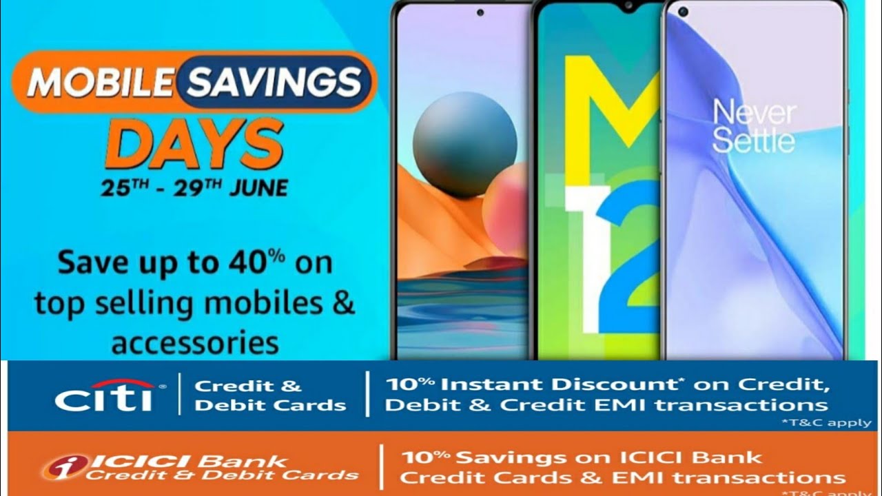 Amazon Mobile😍(SALE)Saving Days😱 || 25th- 29th June 2021 || Exchange Offer, Bank Offers Discount