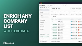 How to Enrich a Company List with Technographic Data