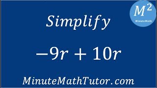 Simplify -9r+10r