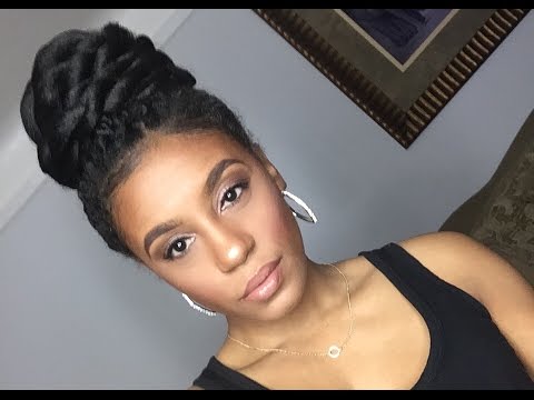 Faux Senegalese Twist Bun Youtube
