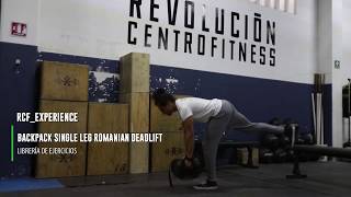 Backpack Single Leg Romanian Deadlift