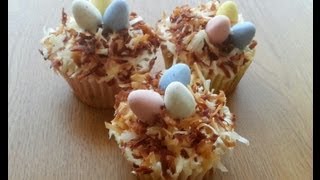 Easter Spring Birds Nest Cupcakes Easy!