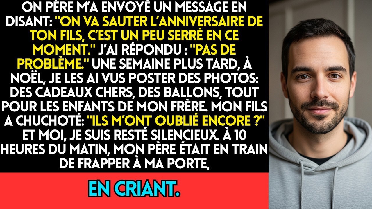 Mon Père A Dit  'On Va Sauter L’Anniversaire De Ton Fils, On N’a Pas D’Argent'  J’ai Répondu  'D’