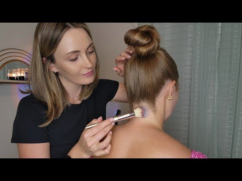 ASMR Perfectionist Slick Bun Hairstyle With Head and Shoulder Massage Techniques | Brushing, Guasha