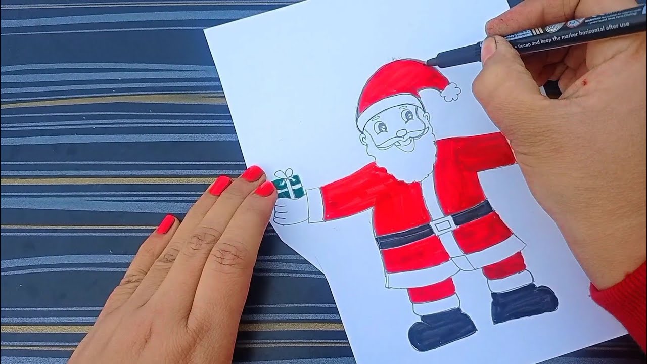 DIY Cute 🥰 🥰 Christmas Card /How to make Christmas card/Santa Claus card 