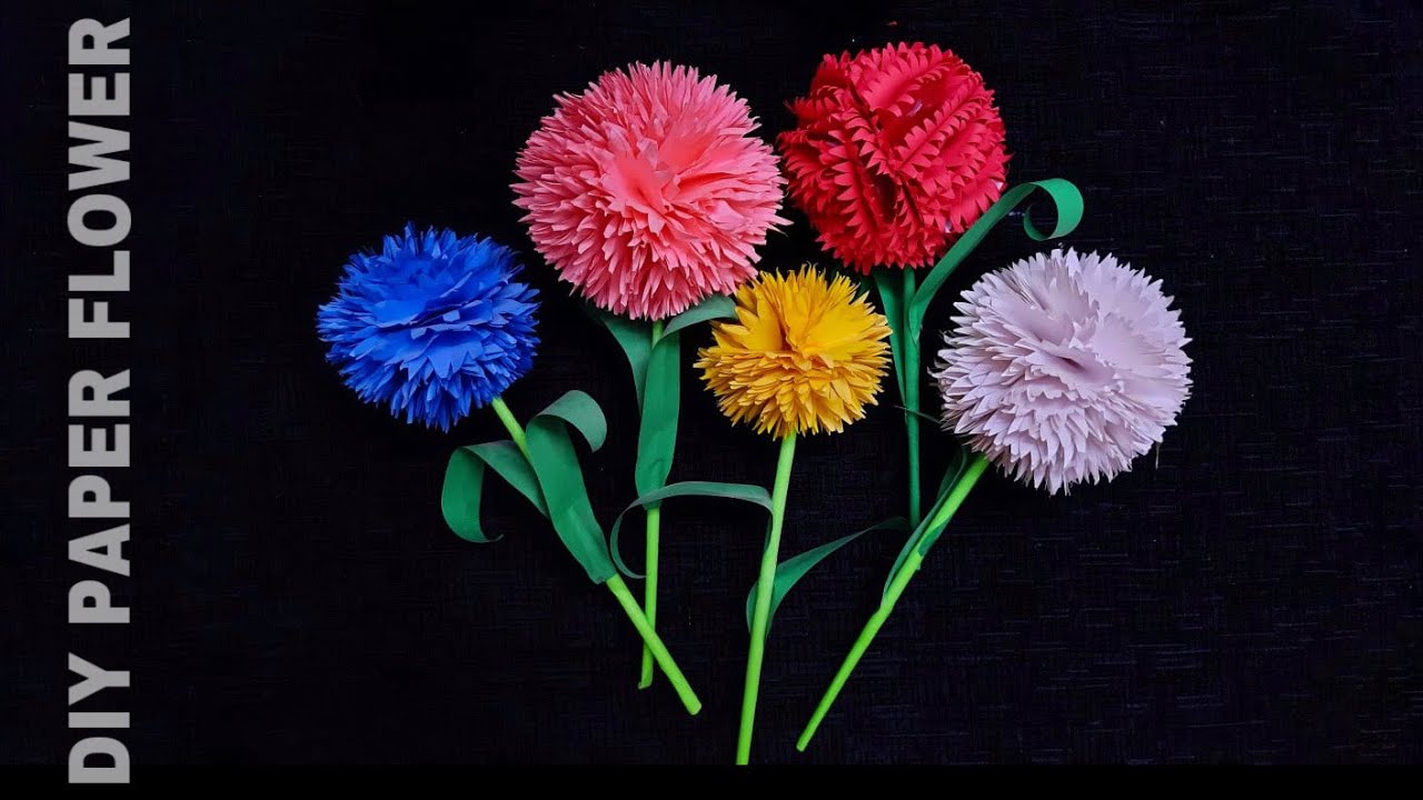 DIY FLOWER BULB | Easy Paper Allium Flower Making | Beautiful Paper Flower Decoration | 3 min Crafts