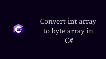 How to Convert int array to byte array in C#