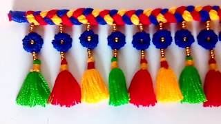 Diy Easy Woolen Door Hanging Amazing Door Hanging ऊन क तरण Wool Craft