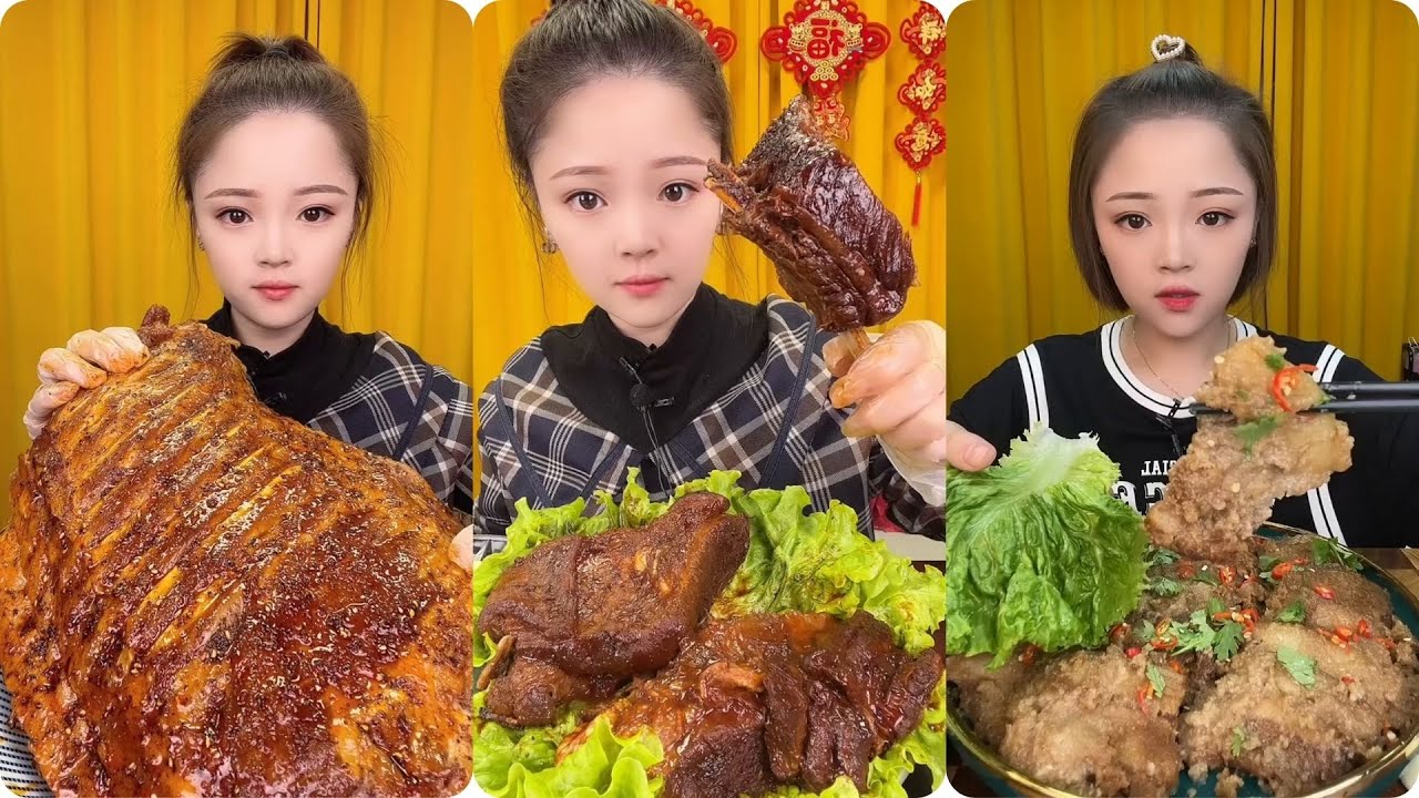 Pork ribs, Braised pork, Pig's blood | Xiao Yu Mukbang | Thánh Ăn Thịt Mỡ Food & MUKBANG