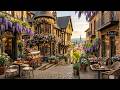 Relaxing Jazz Instrumental Music 🌿 Cozy Spring Coffee Shop Ambience & Smooth Jazz Music for Studying